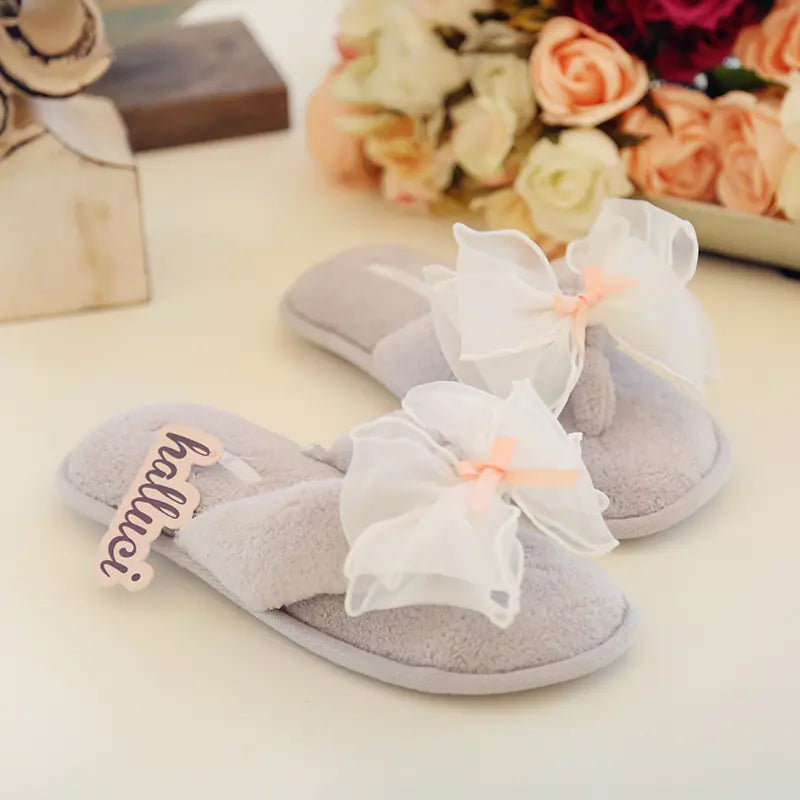 Elegant Bow Slide Sandals