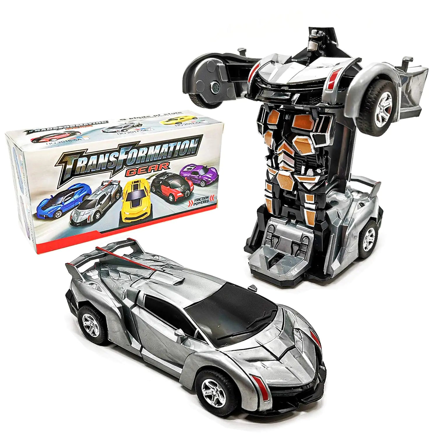 Boys' 2-6 Transforming Truck Toy with Friction Power