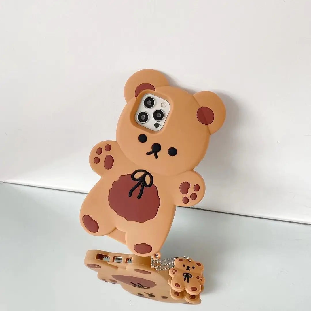 Teddy Bear Charm Silicone Case