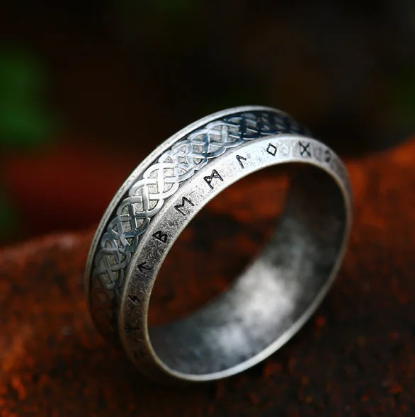 Antique Tree of Life Titanium Ring