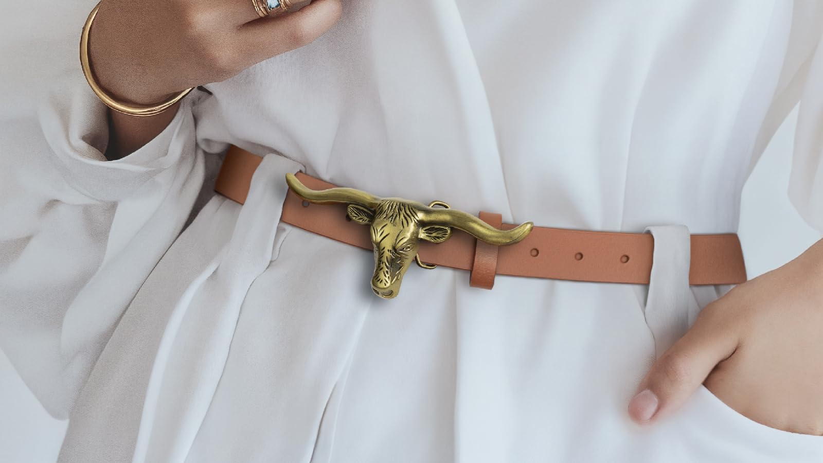 Signature Longhorn Western Belt for Women