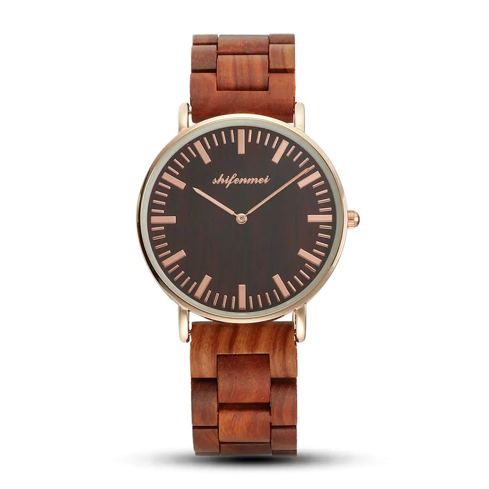 Logo Engraved Wood Watch
