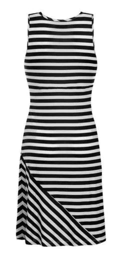 Trendy Sleeveless Nursing Stripe Dress