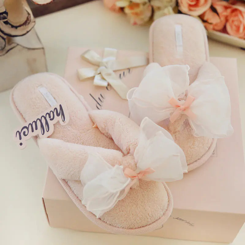 Elegant Bow Slide Sandals