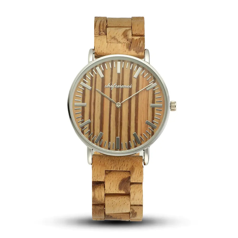 Logo Engraved Wood Watch