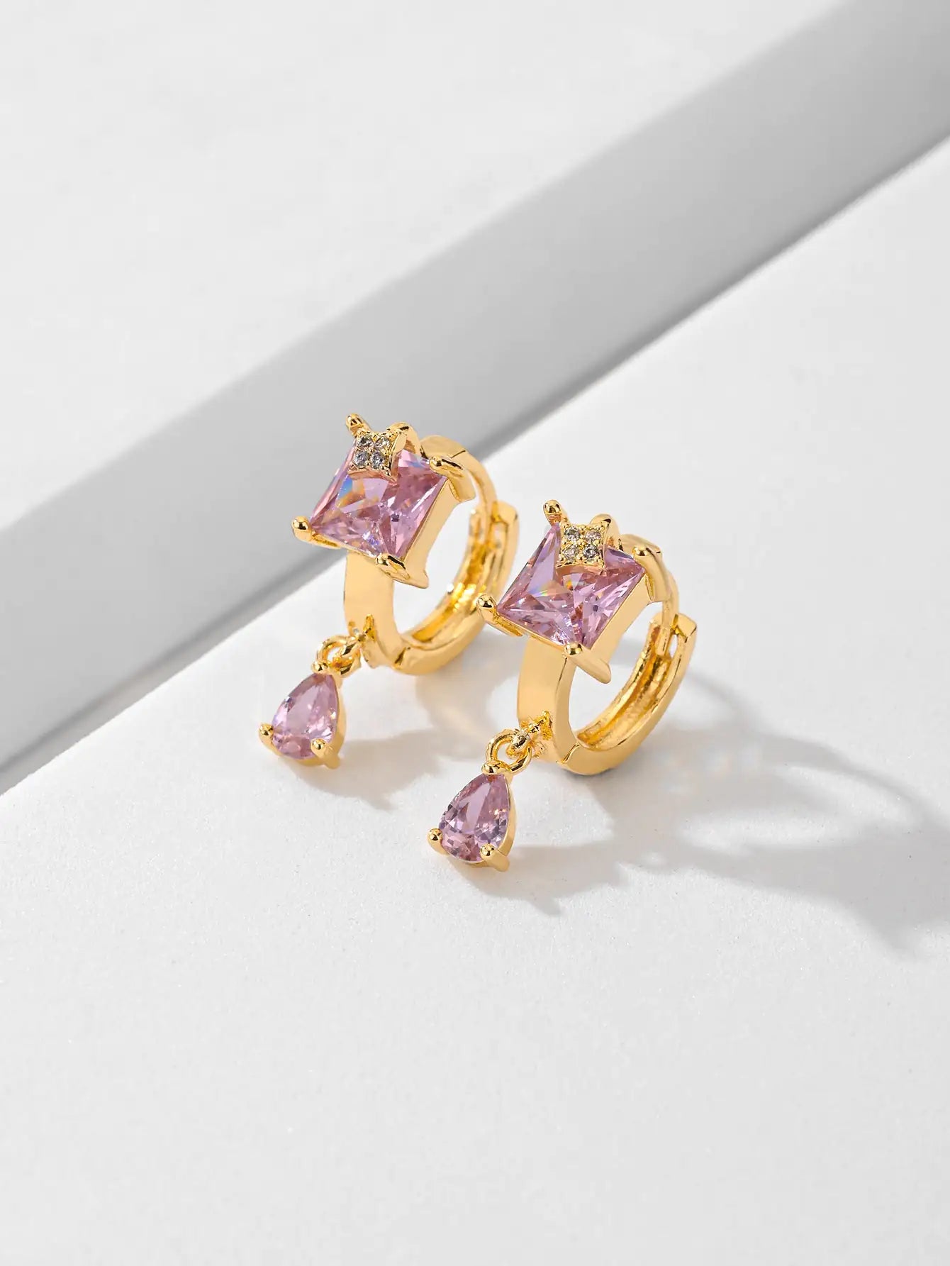 Trendy Copper Gold Waterdrop Earrings