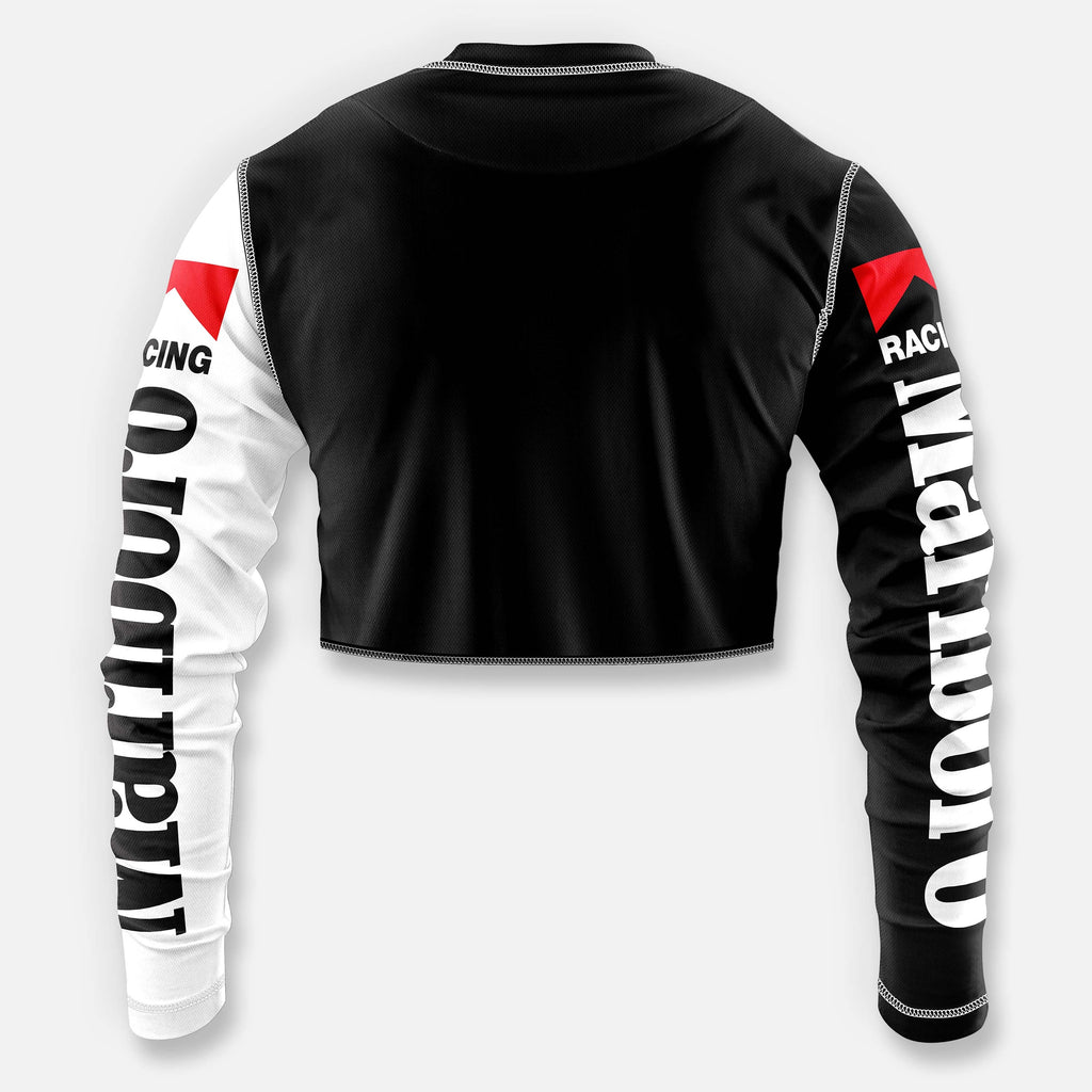 WOMENS CROP FORMULA 1 RACING JERSEY WHITE