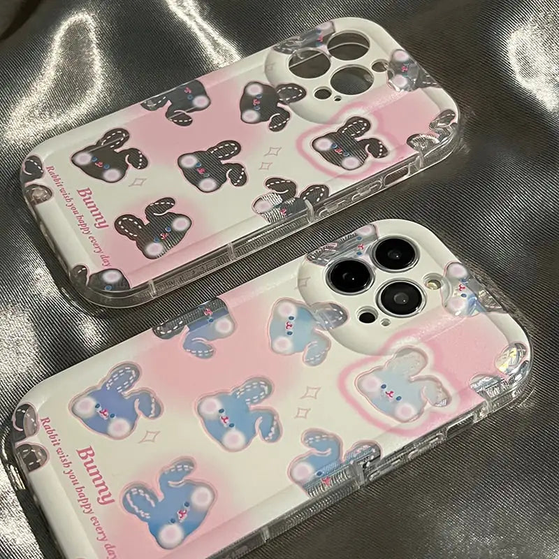 Laser Bunny Gradient iPhone Case