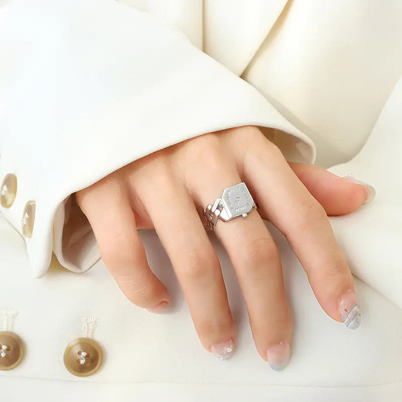 Chic Copper Clockwork Ring