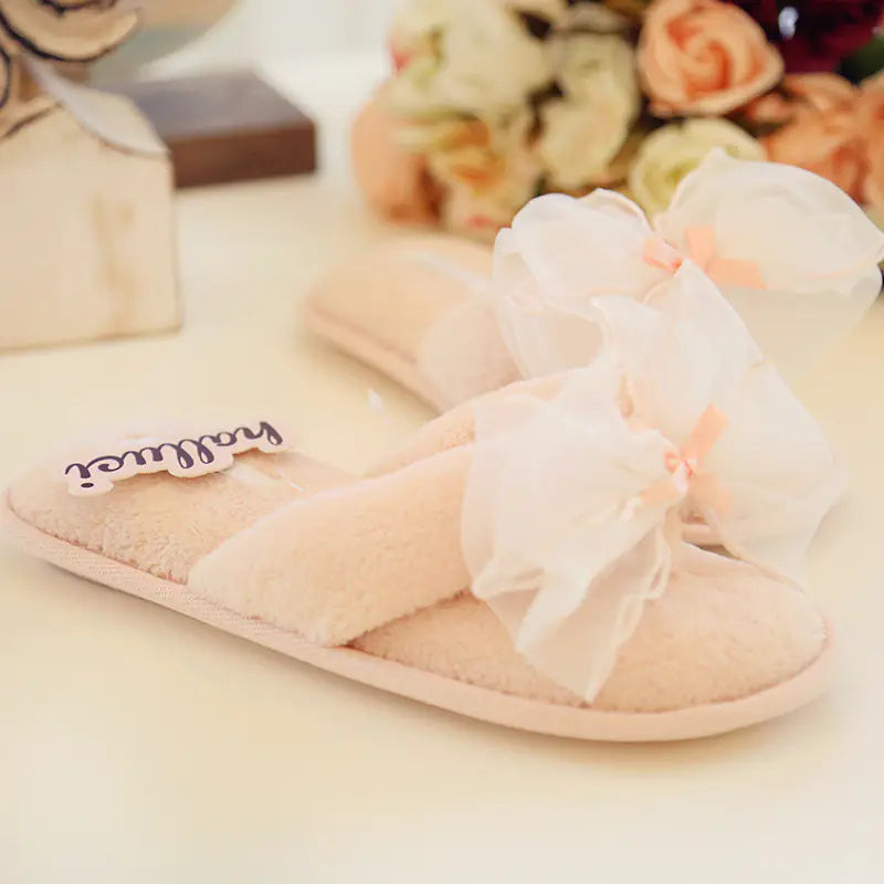 Elegant Bow Slide Sandals