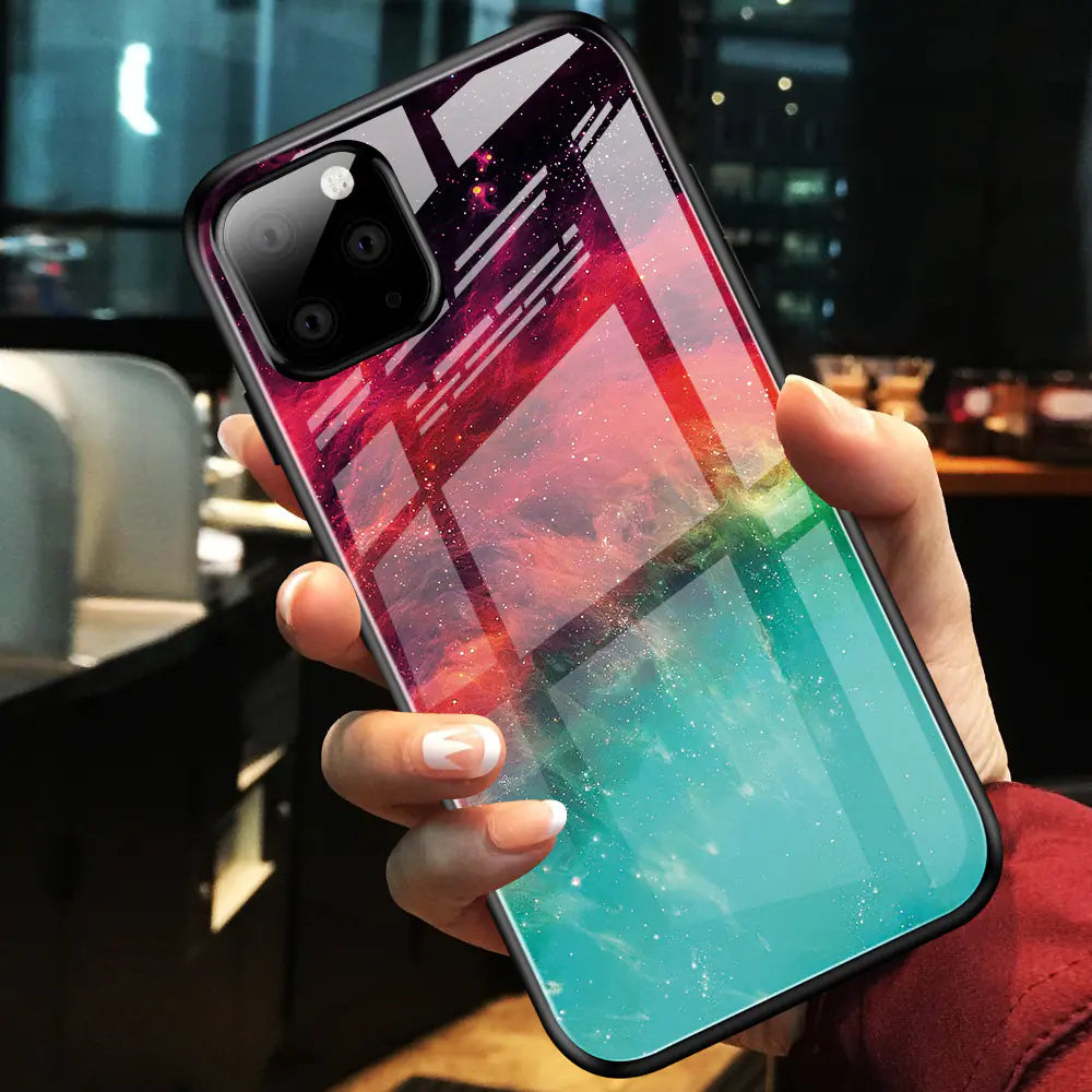 Sleek Gradient Glass Case for iPhone