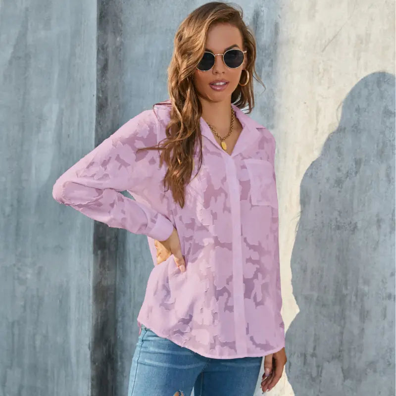 Chic Women's Flowy Chiffon Tops