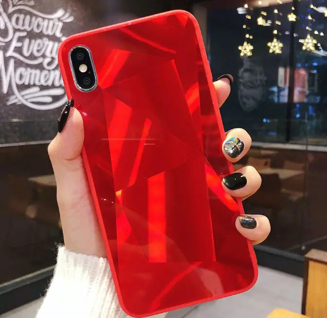 Vibrant 3D Mirror Diamond Case for Couples