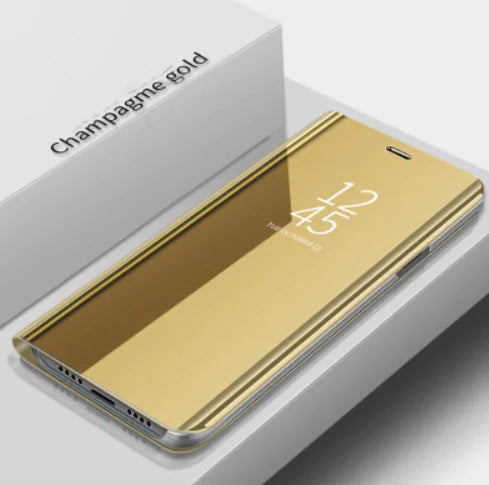 Stylish Leather Case with Built-in Mirror