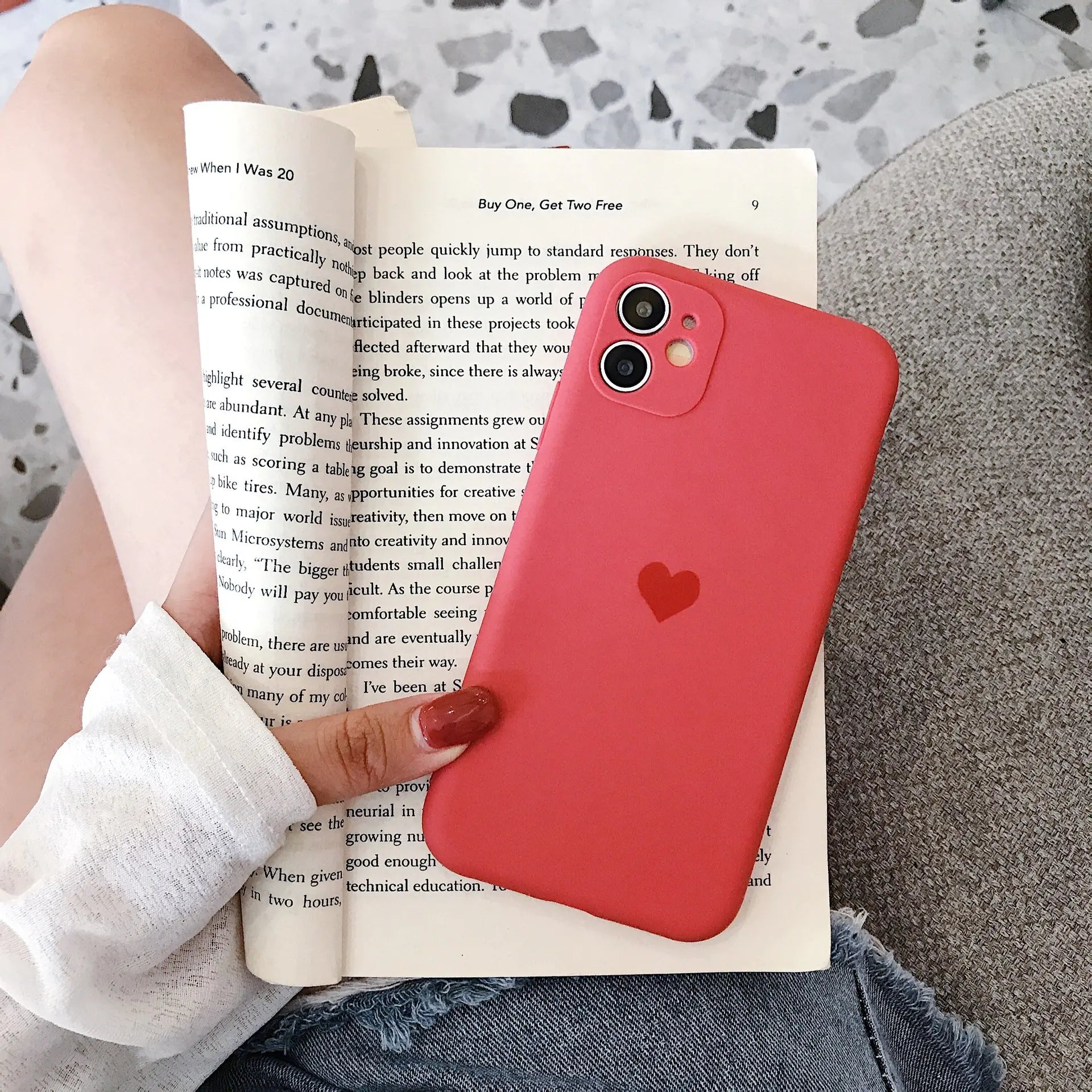 Sleek Heart Frosted iPhone Cover