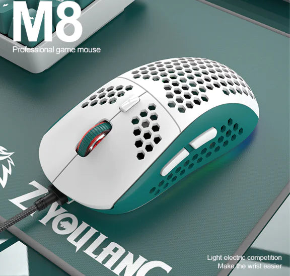 M8 Honeycomb LightUp Gaming Mouse