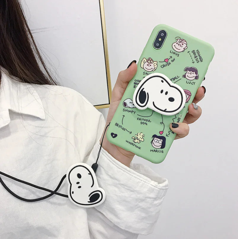 Snoopy Charm Phone Case with Stand