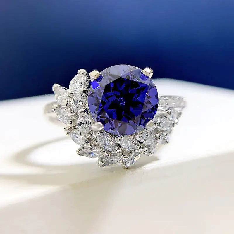 S925 Silver Rhinestone Elegance Ring