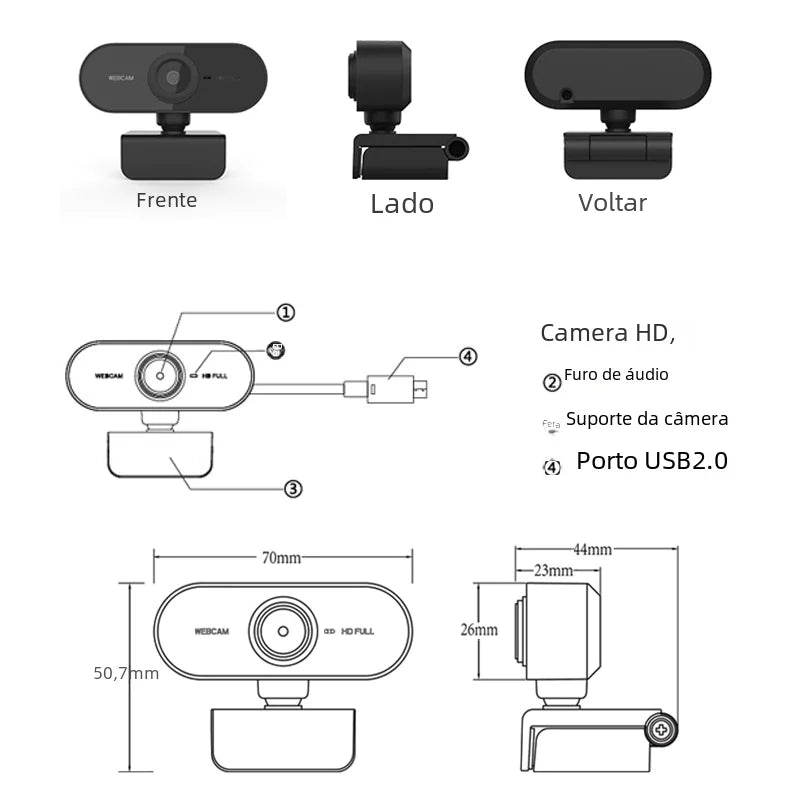ClearView 2K HD USB Webcam