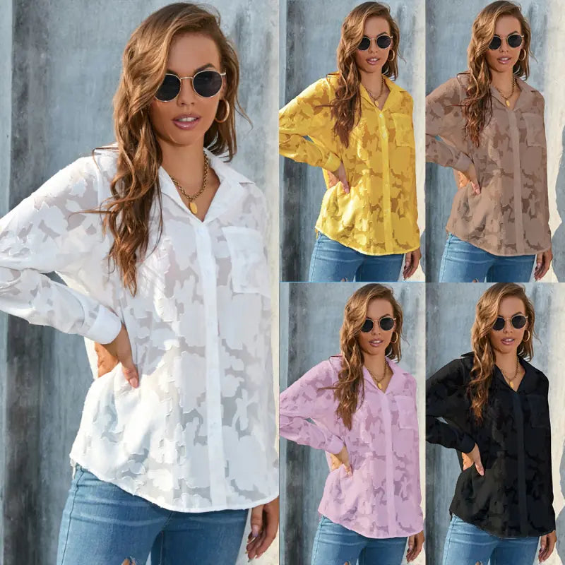 Chic Women's Flowy Chiffon Tops