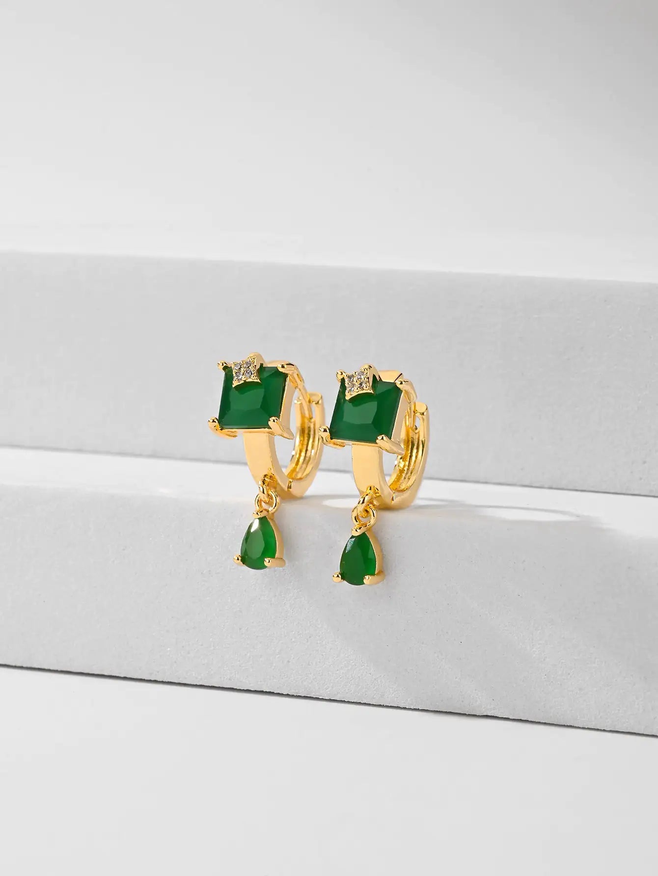 Trendy Copper Gold Waterdrop Earrings