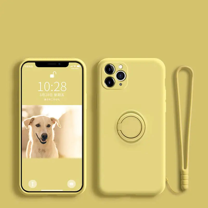 Silicone Grip Case with Ring - iPhone Compatible
