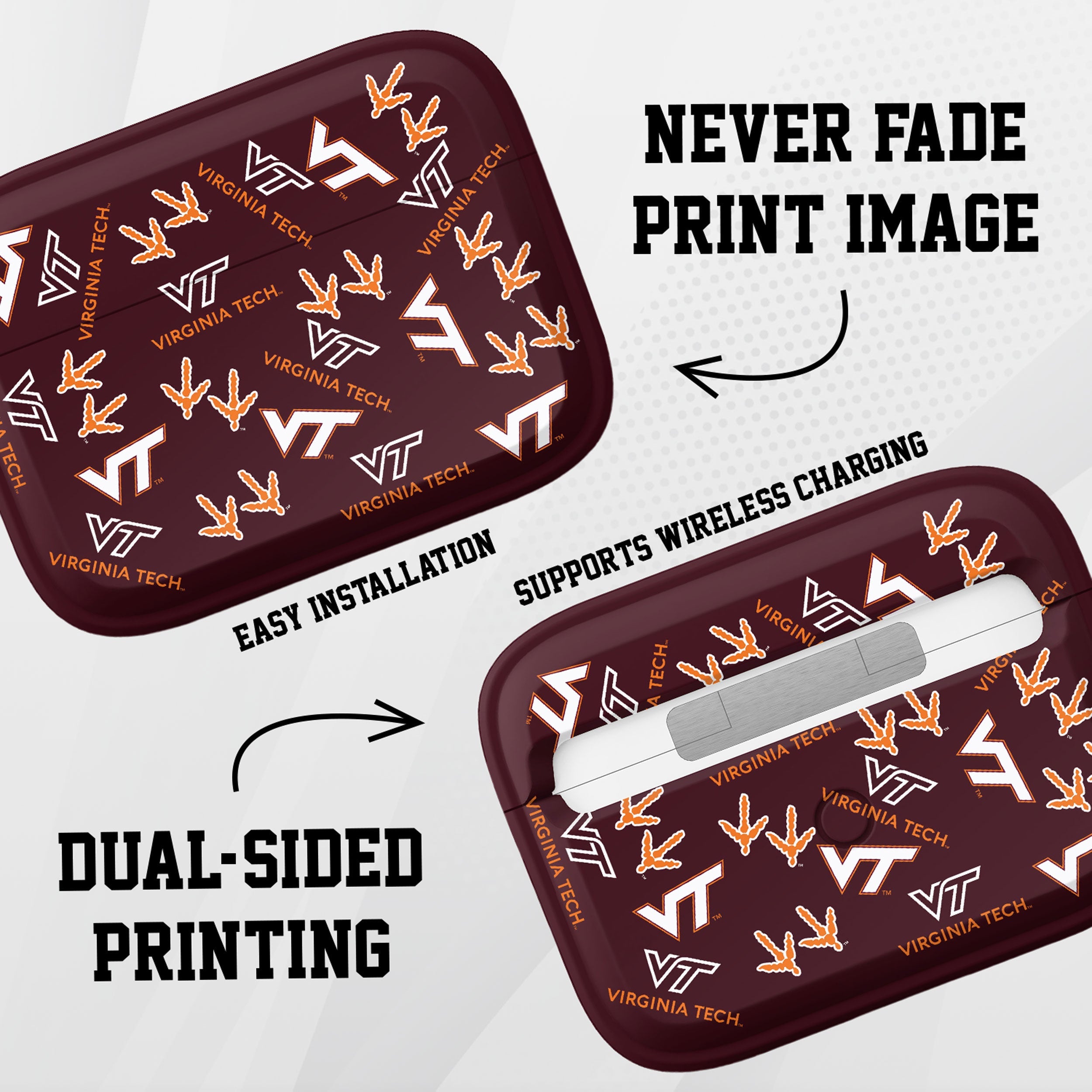 Virginia Tech Hokies HDX AirPods Pro 1 & 2 Case Cover