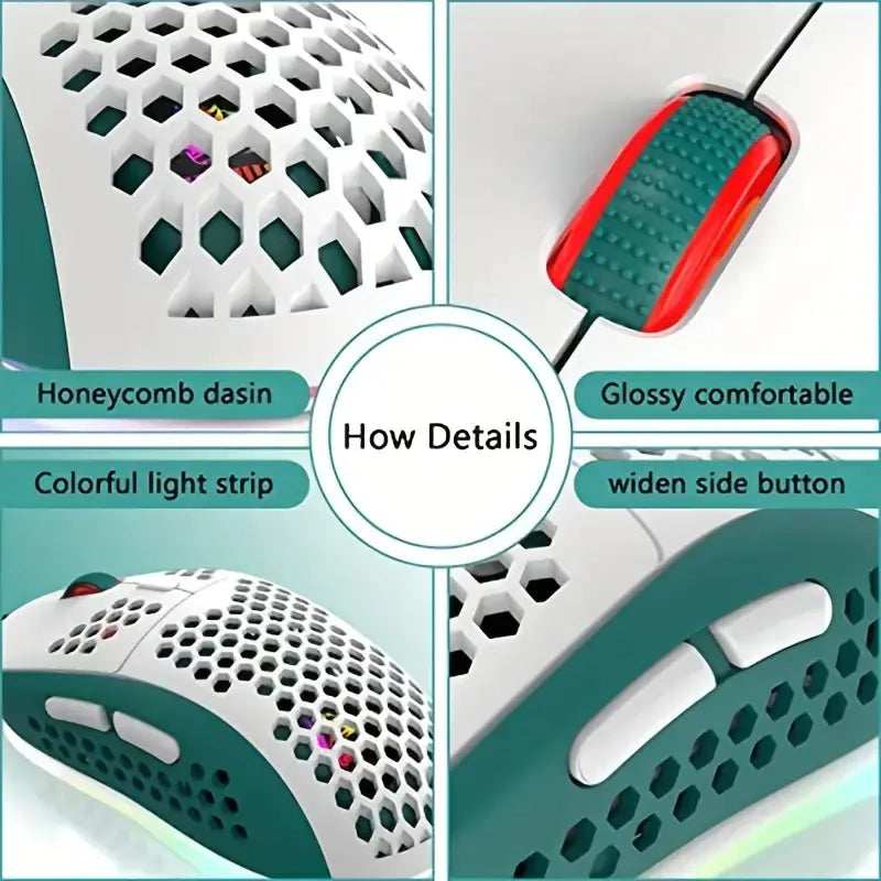 M8 Honeycomb LightUp Gaming Mouse