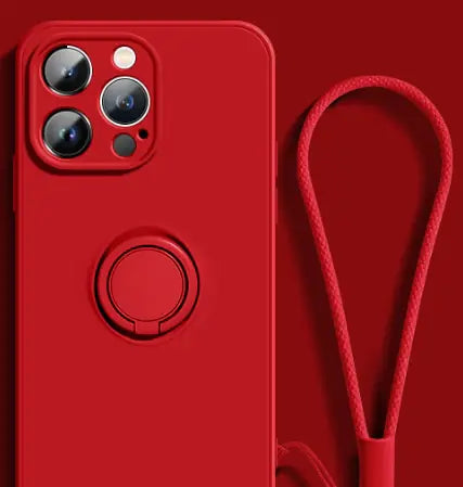 Silicone Grip Case with Ring - iPhone Compatible