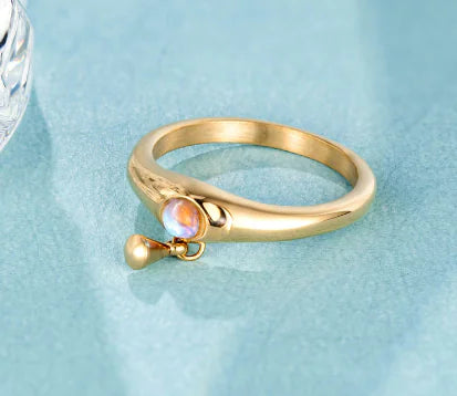 Chic Pearl 3D Titanium Steel Ring