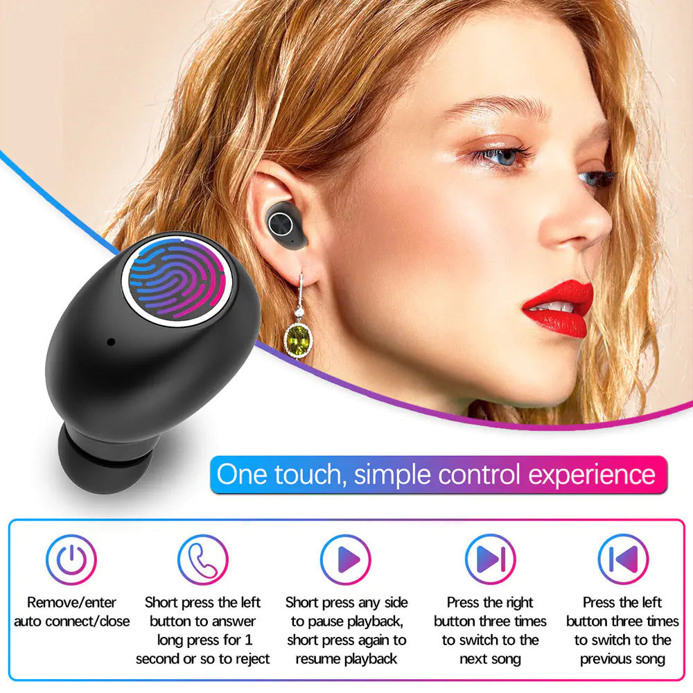 Compact Bluetooth 5.0 Earbuds