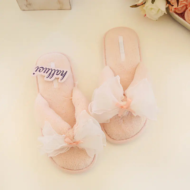 Elegant Bow Slide Sandals