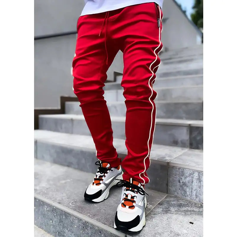 Men's Reflective Elastic Cargo Trousers