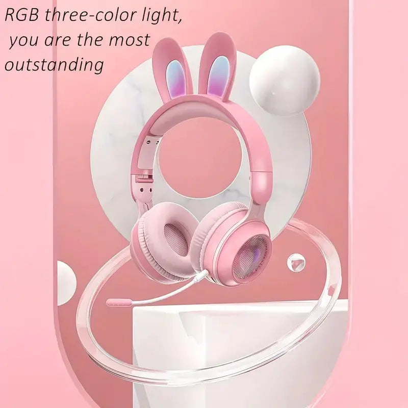 Bunny Beat Wireless Kids' Headphones with RGB