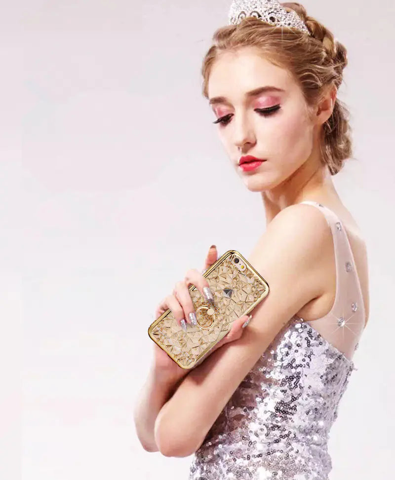 Electroplated Diamond Grip iPhone Cover