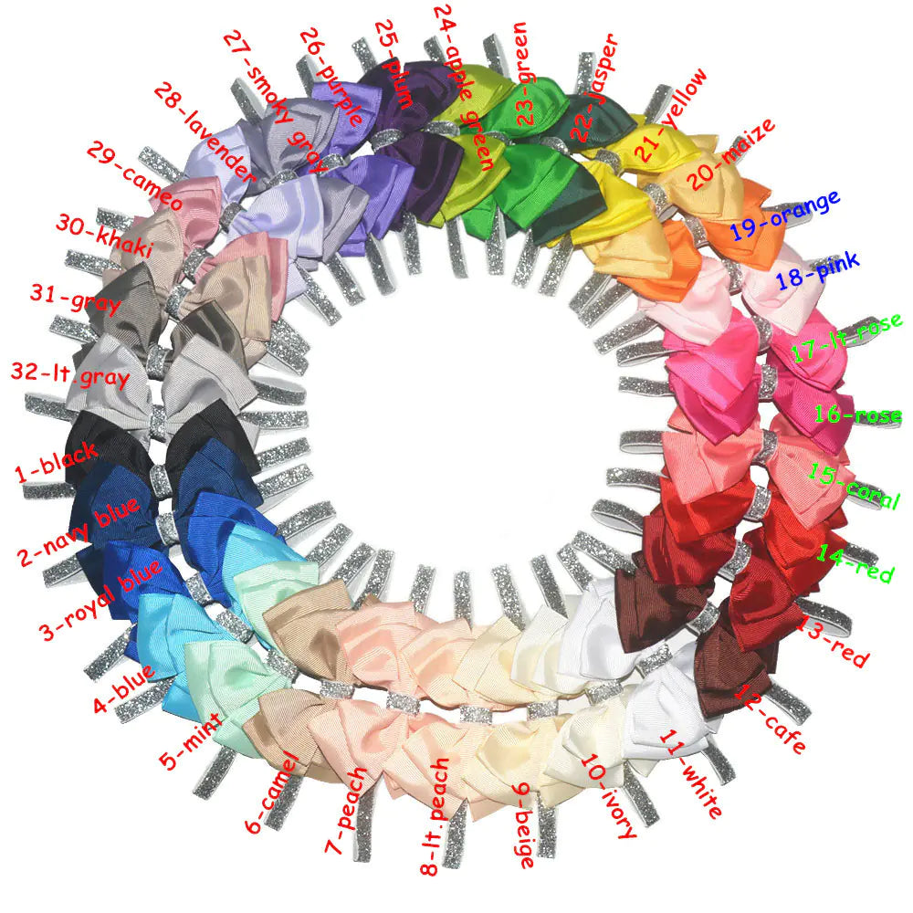 Chic Kids' Bow Headband & Silver Pouch