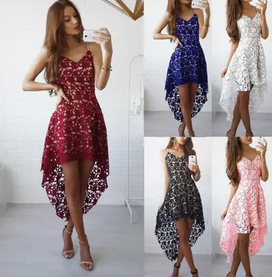 Elegant Cotton Lace Maxi Dress