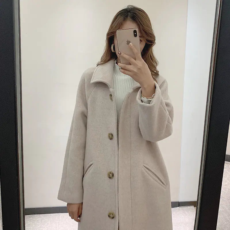 Modern Women's Polyester Coat