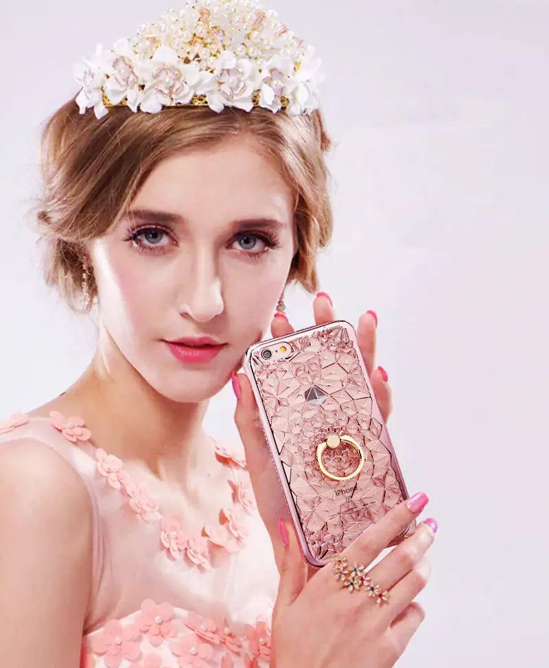 Electroplated Diamond Grip iPhone Cover