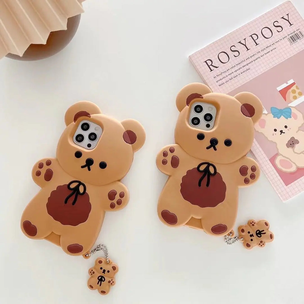 Teddy Bear Charm Silicone Case