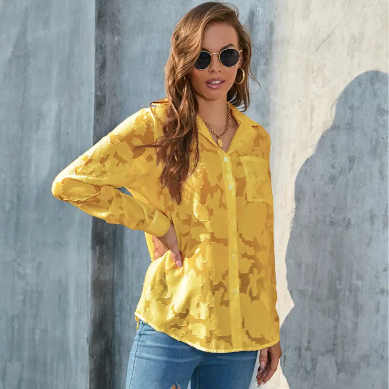 Chic Women's Flowy Chiffon Tops