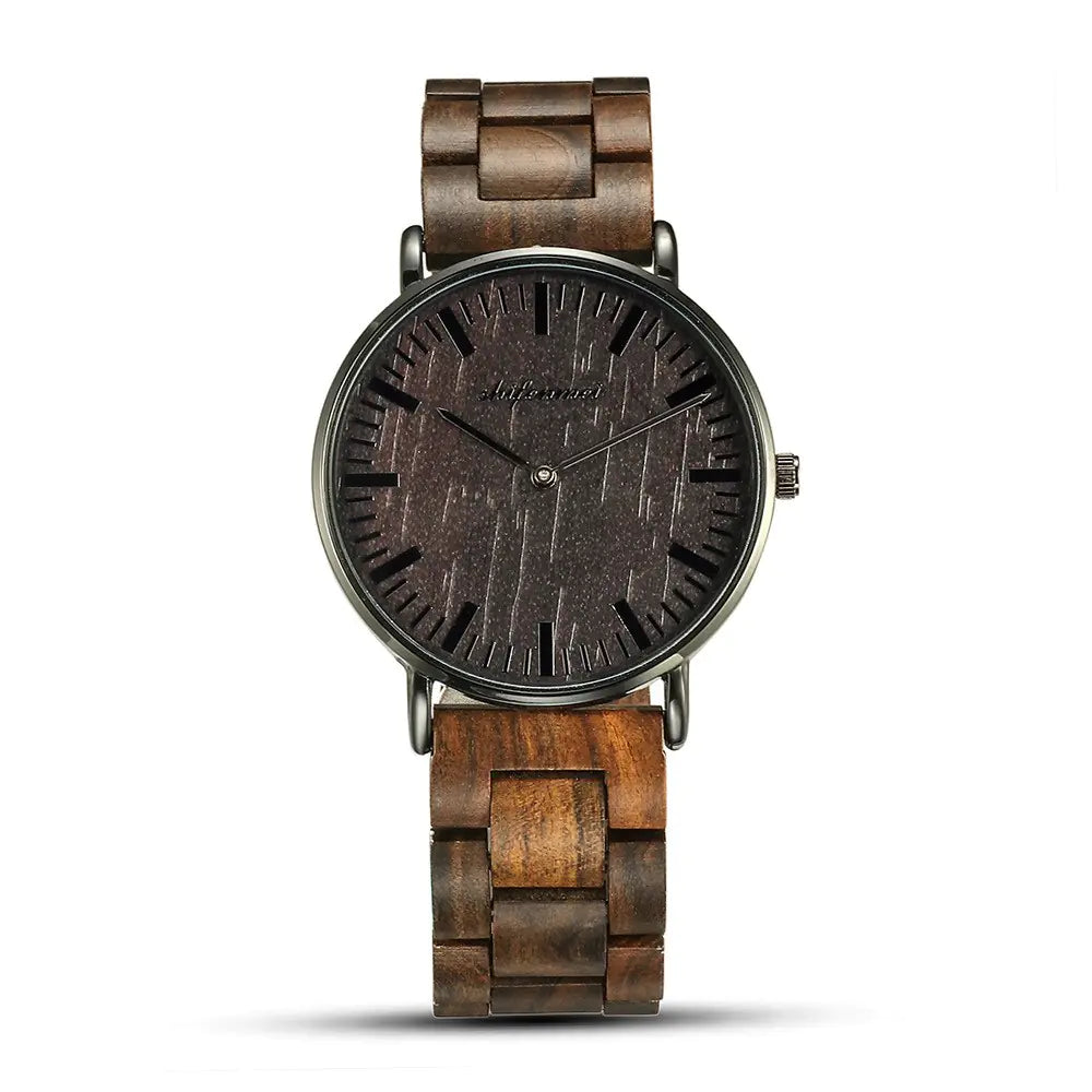 Logo Engraved Wood Watch