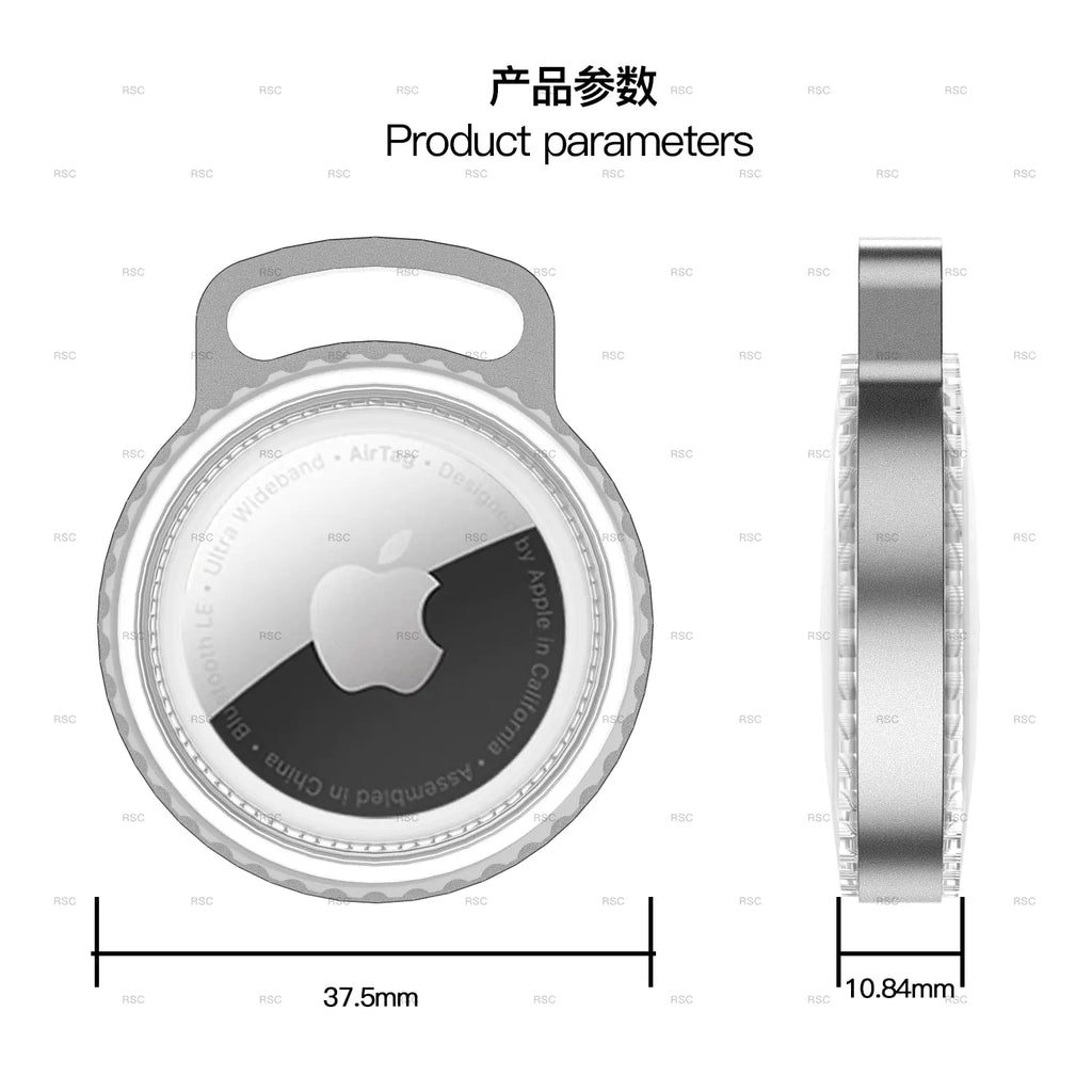 AirTag Alloy Secure Case & Waterproof Keychain