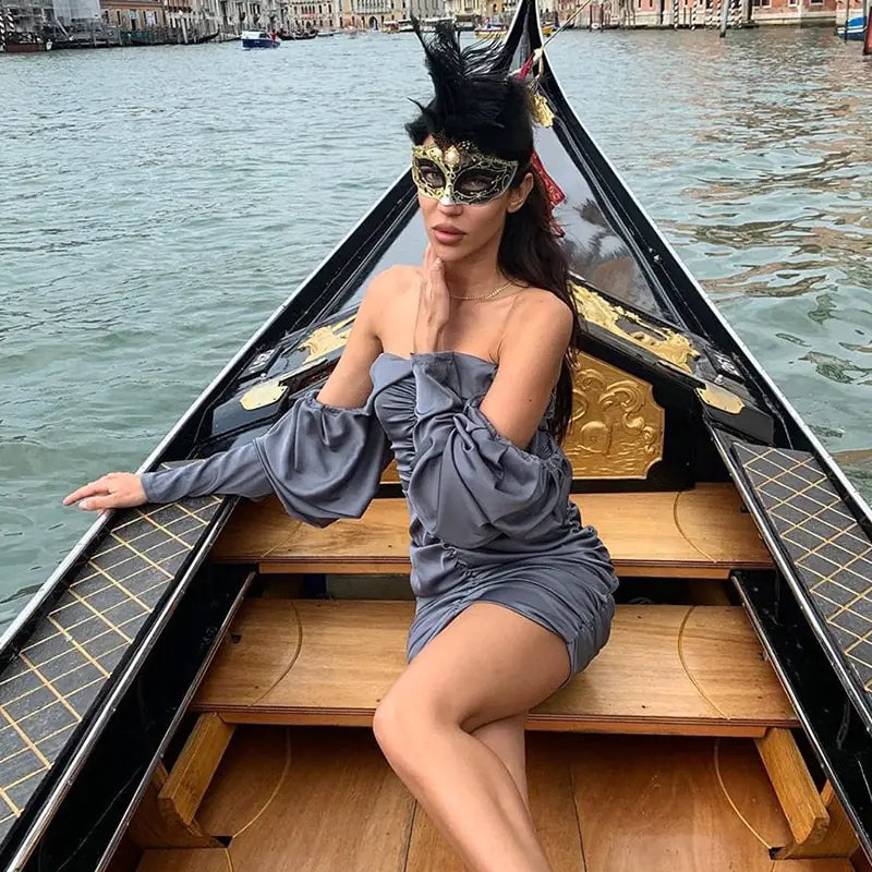 Mid-Waist Pleated Dress - Popular Style