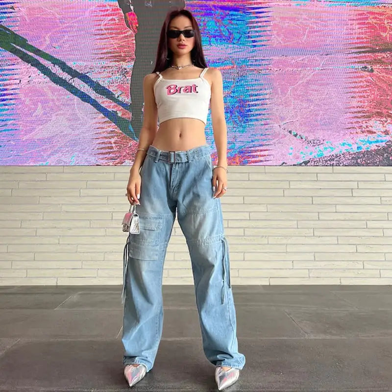 Stylish Light Blue Artisan Jeans for Women